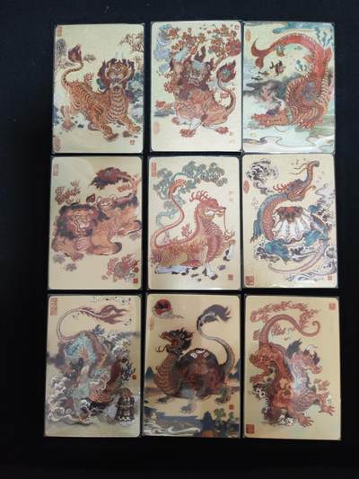 阳大大卡牌拍卖第106期（持续收拍品，周五晚上九点截拍，进群福利早知道） - 【龙九子】人文之宝 神话中国 陈岱青 龙生九子 粗闪 非常漂亮的作品