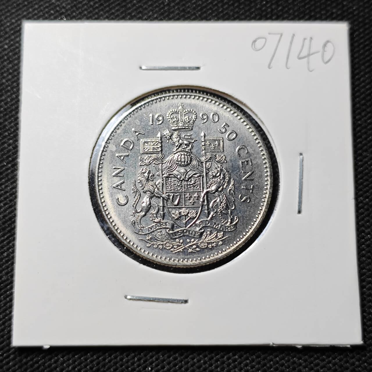 KK钱币收藏小铺  第407期 2月预留时间 周末发货  1990加拿大50分