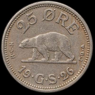 修遠堂世界钱币第109期 - 1926年格陵兰25欧尔