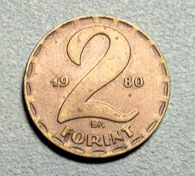 盛世勋华——号角文化勋章邮票专场拍卖第311期 - 匈牙利（社会主义）1980年2福林铜币