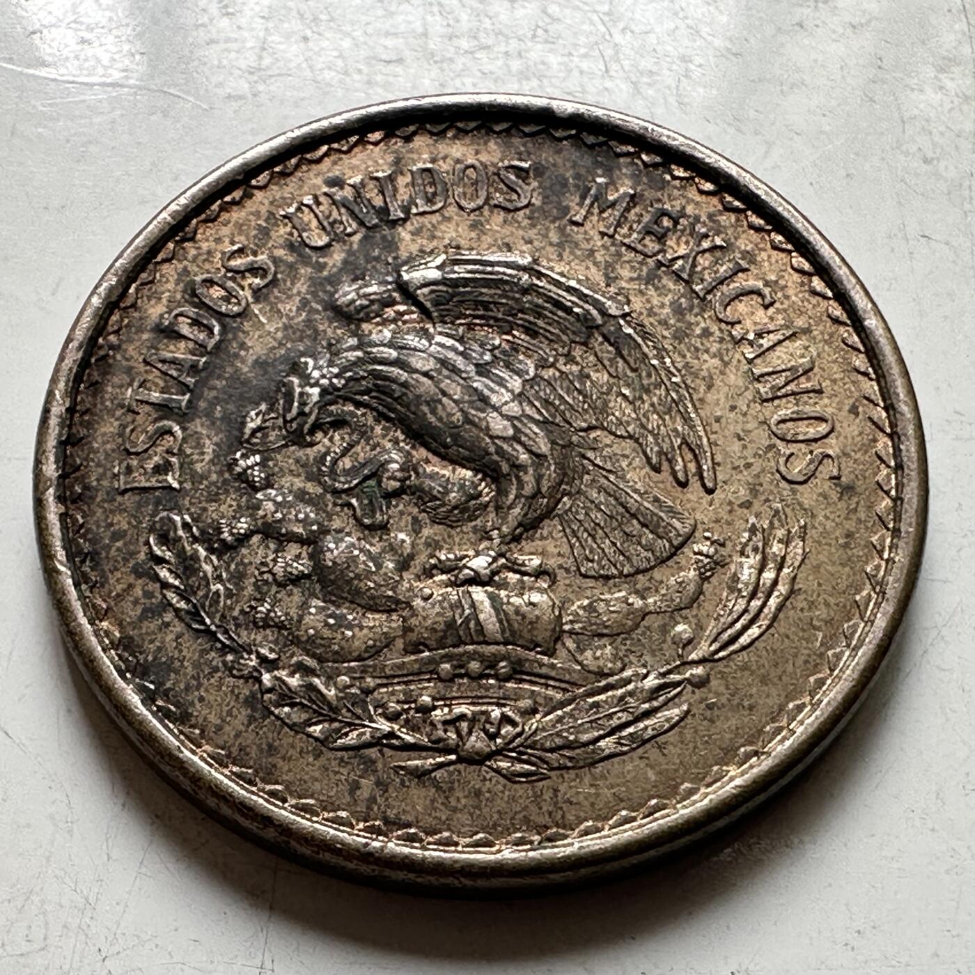 🌹外币初藏🌹🐯2026年第34场   每周二四六晚8️⃣点 接代拍 墨西哥 1936年 阿兹特克太阳历 10分 铜镍币  细节好