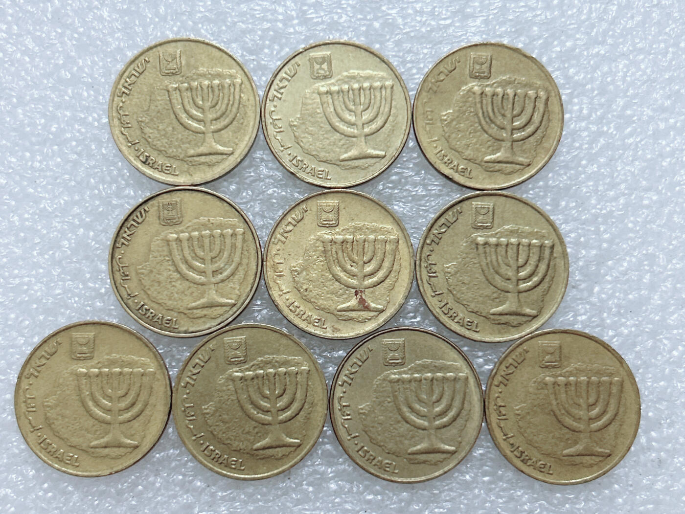 第一海外回流一元起拍收藏 散集专场  第306期 以色列10阿哥拉铜币 10枚