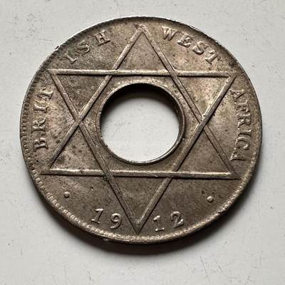 🌹外币初藏🌹🐯2026年第34场   每周二四六晚8️⃣点 接代拍 - 英属西非 1912年 乔治五世 1/10便士 铜币 