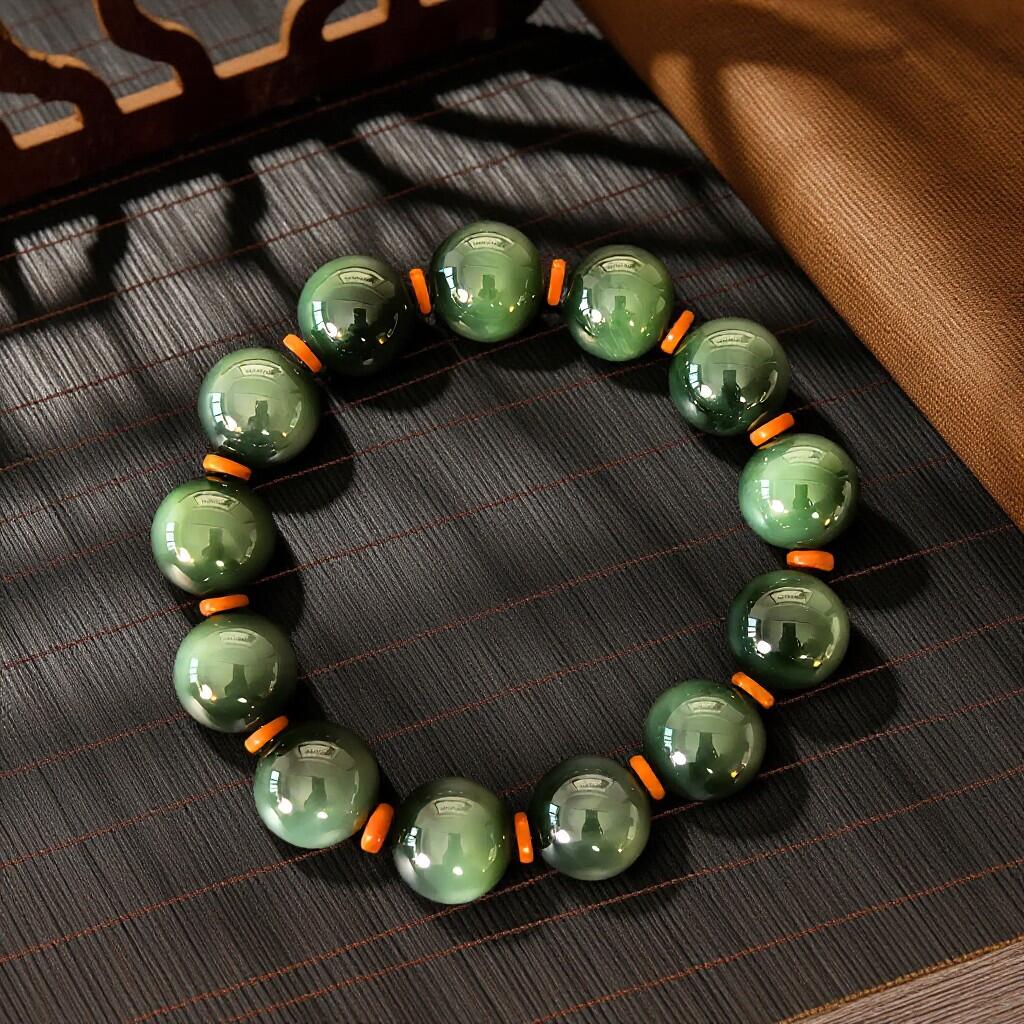 碧月说宝 君子怀瑾·当代和田玉清风专场(六) 碧玉手串