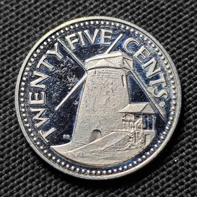 KK钱币收藏小铺  第408期 2月预留时间 周末发货 -   1980巴巴多斯25分 精制币