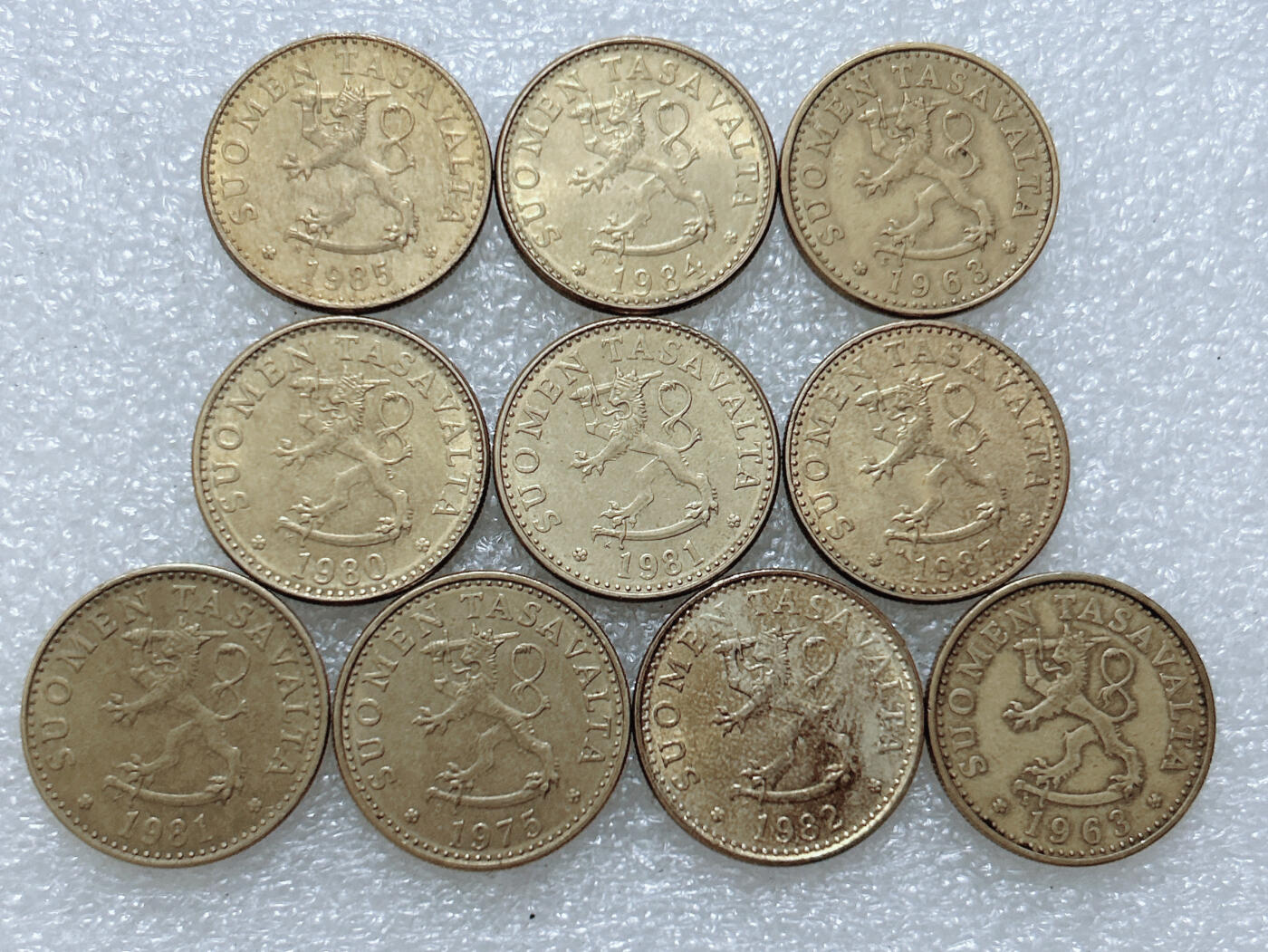 第一海外回流一元起拍收藏 散集专场  第306期 芬兰20芬尼硬币 10枚