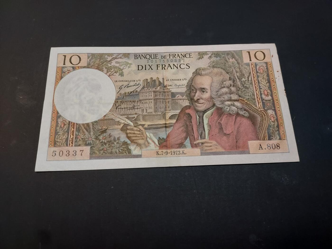 博彦收藏    4月1日 8点 钱币专场 法国 旧版10法郎 有锈迹 流通好品