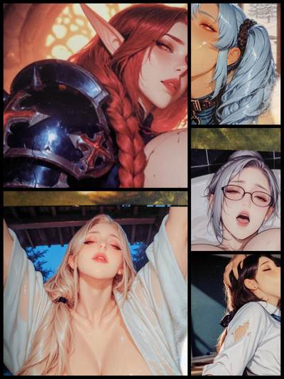 阳大大卡牌拍卖第106期（持续收拍品，周五晚上九点截拍，进群福利早知道） - 【艺术】精灵女战士 等镜面大磁卡5张