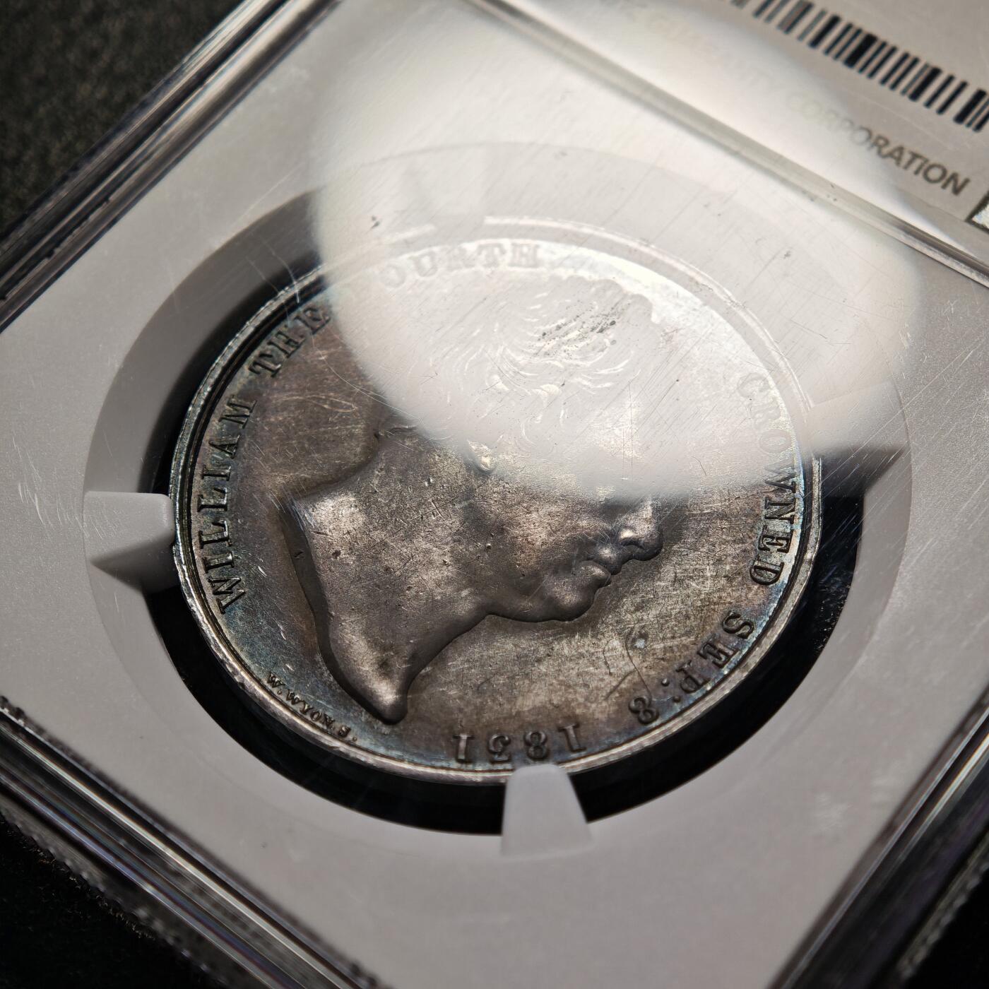 【德藏】世界币章拍卖第169期（拍品征集中~欢迎藏友联系） 1831年 英国威廉四世加冕纪念银章 NGC UNC 立体感极强