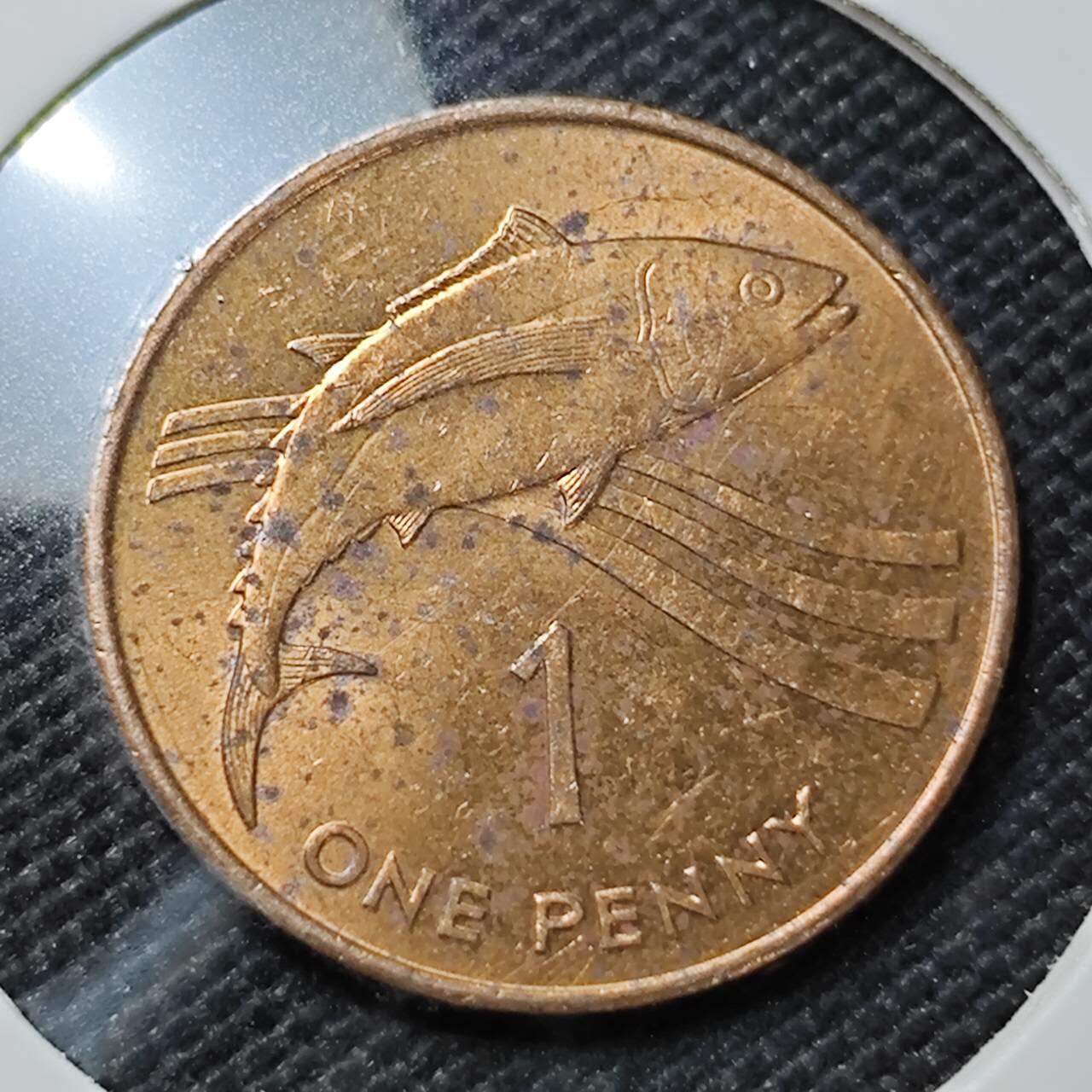 KK钱币收藏小铺  第409期 2月预留时间 周末发货  英属阿森松岛1便士铜币