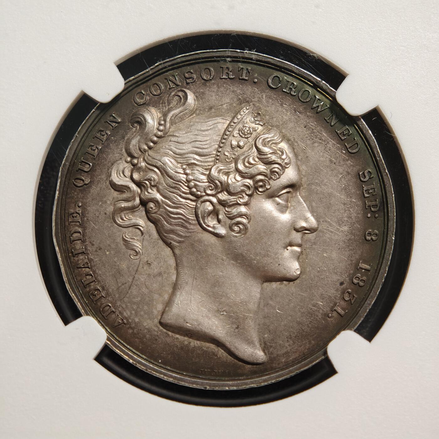 【德藏】世界币章拍卖第169期（拍品征集中~欢迎藏友联系） 1831年 英国威廉四世加冕纪念银章 NGC UNC 立体感极强