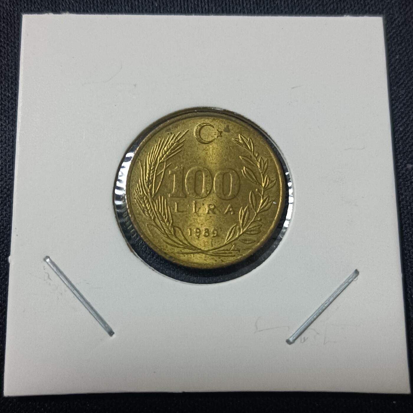 【游宝拍卖】丙午马年第15期 土耳其100里拉 1989年