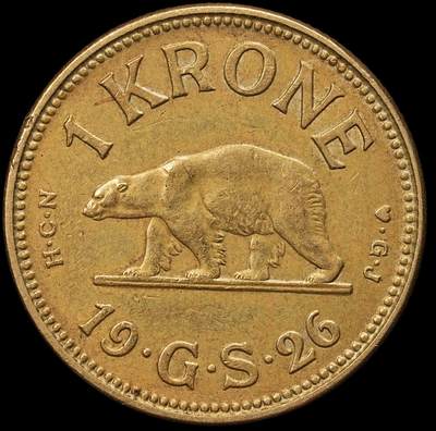 修遠堂世界钱币第109期 - 1926年格陵兰1克朗