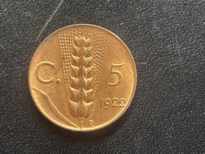 邮泉阁邮票限时拍卖第四十四场 （邮票在国外，请付邮费6元） - 意大利 维克托·伊曼纽尔三世国王1922年5分