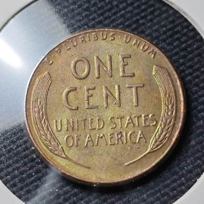 KK钱币收藏小铺  第407期 2月预留时间 周末发货 -  1958美国麦穗一分铜币