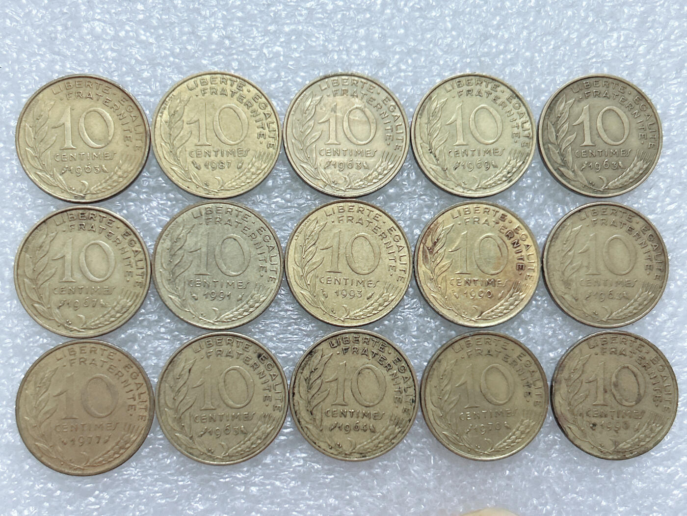 第一海外回流一元起拍收藏 散集专场  第306期 法国10分 15枚