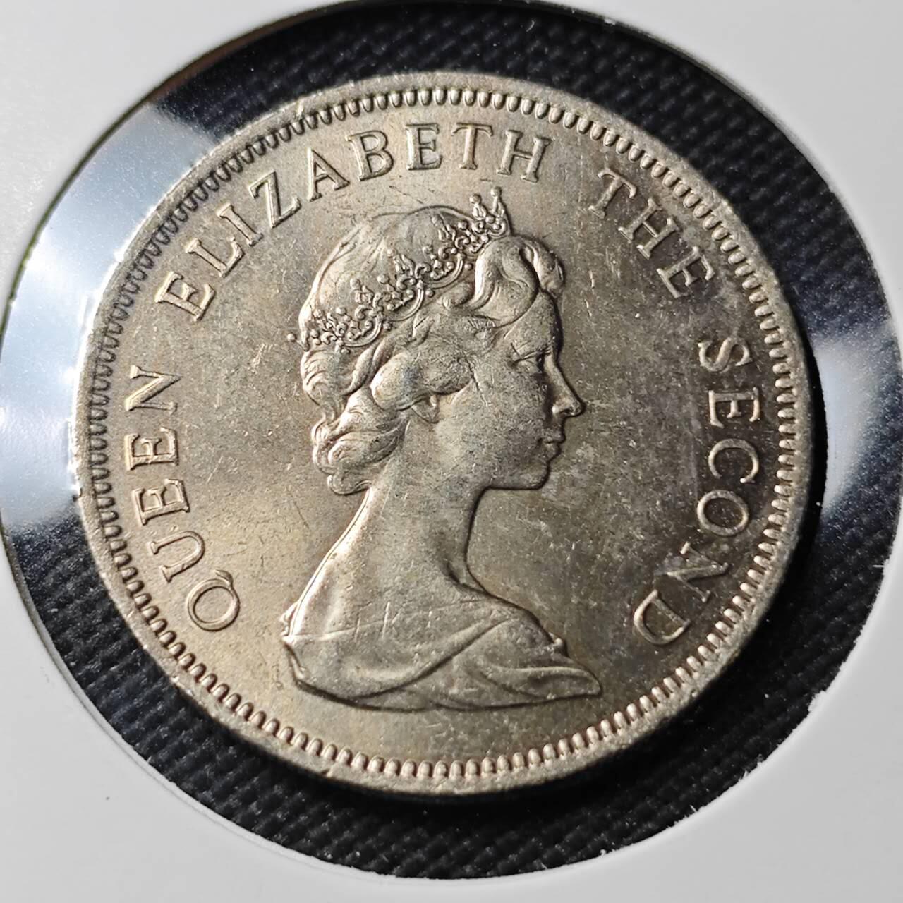 KK钱币收藏小铺  第407期 2月预留时间 周末发货  1976图瓦卢20分 好品