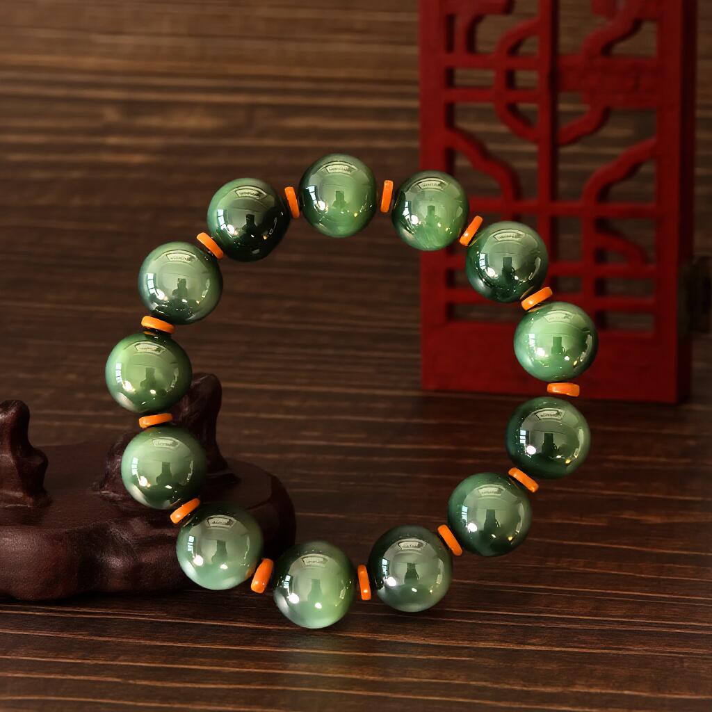 碧月说宝 君子怀瑾·当代和田玉清风专场(六) 碧玉手串