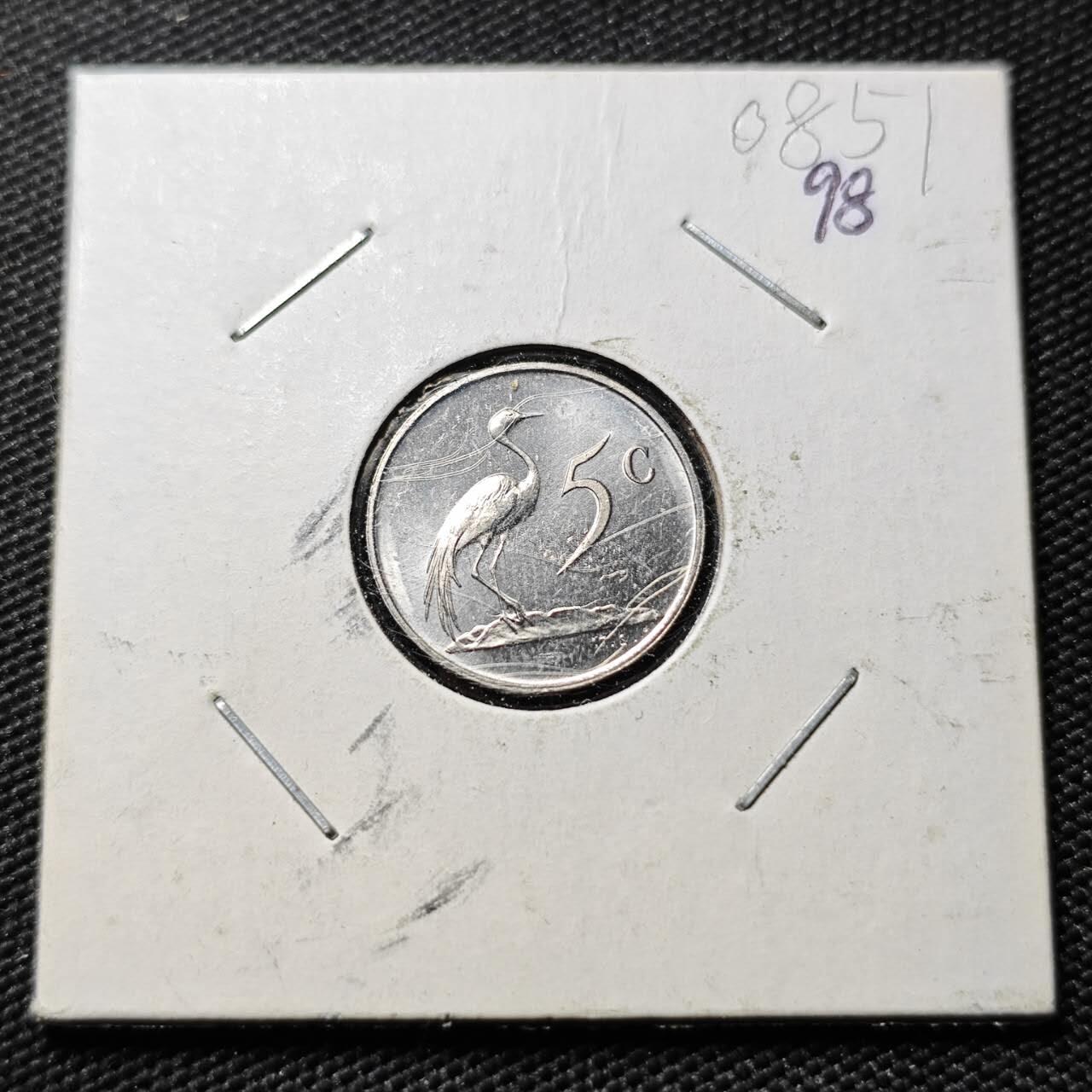 KK钱币收藏小铺  第408期 2月预留时间 周末发货  1975南非5分