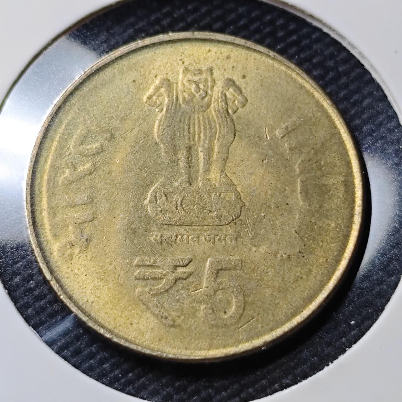 KK钱币收藏小铺  第407期 2月预留时间 周末发货  印度5卢比纪念币