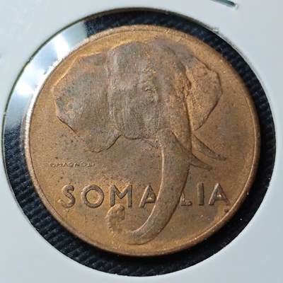 KK钱币收藏小铺  第407期 2月预留时间 周末发货 -  1950意属索马里5分铜币