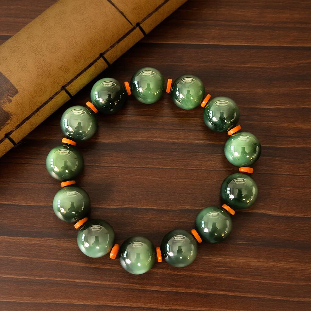 碧月说宝 君子怀瑾·当代和田玉清风专场(六) 碧玉手串