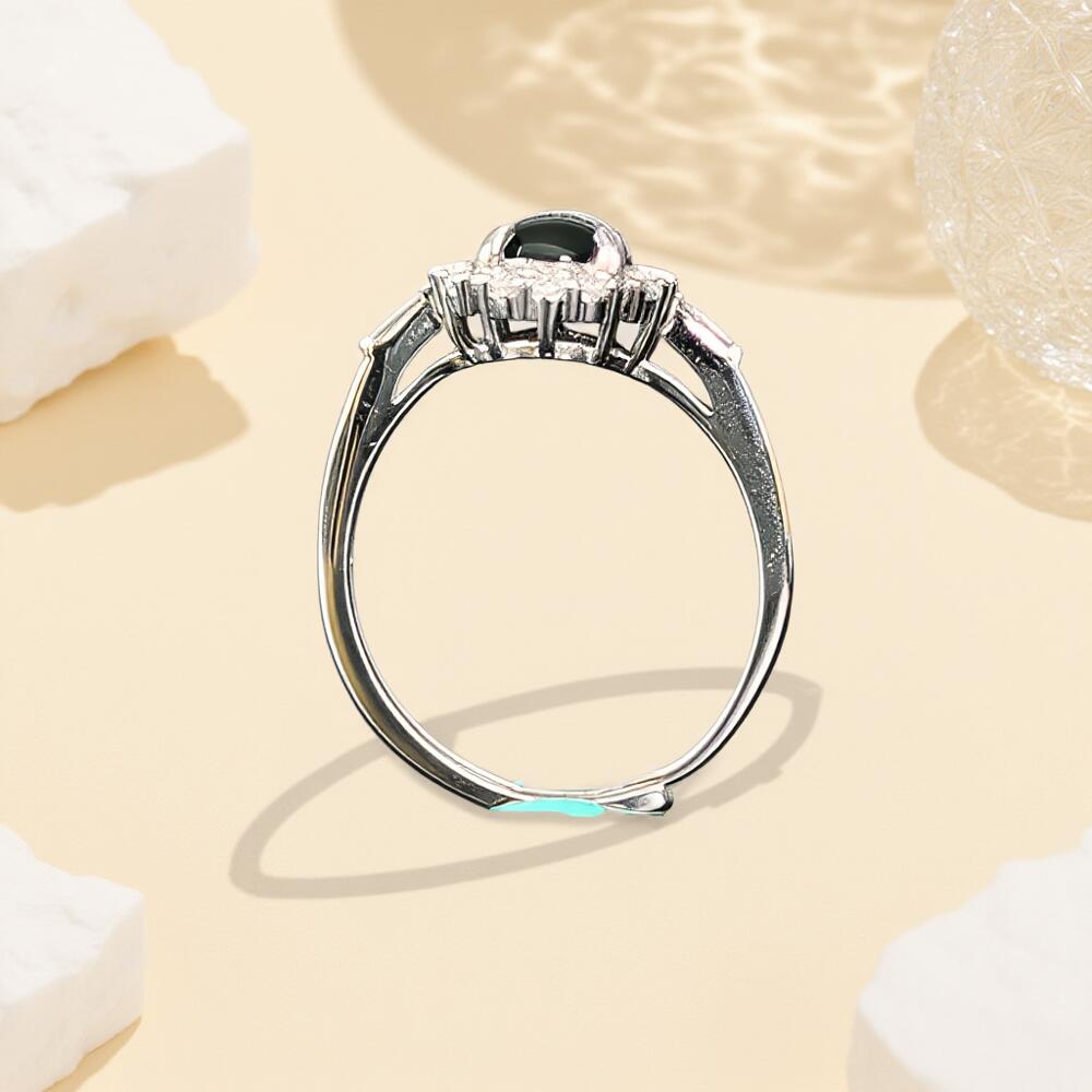 碧月说宝 君子怀瑾·当代和田玉清风专场(五) s925高冰翡翠蛋面戒指