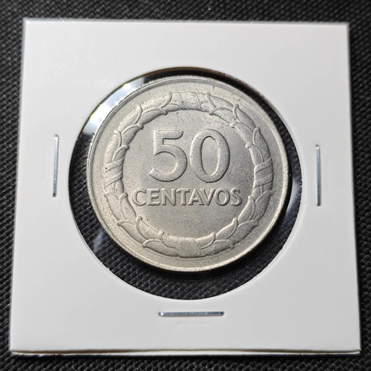 KK钱币收藏小铺  第407期 2月预留时间 周末发货  1968哥伦比亚50分 好品