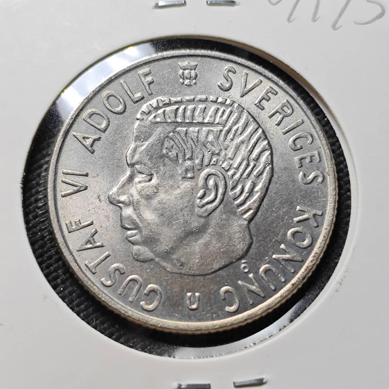 KK钱币收藏小铺  第407期 2月预留时间 周末发货  1968瑞典2克朗 好品