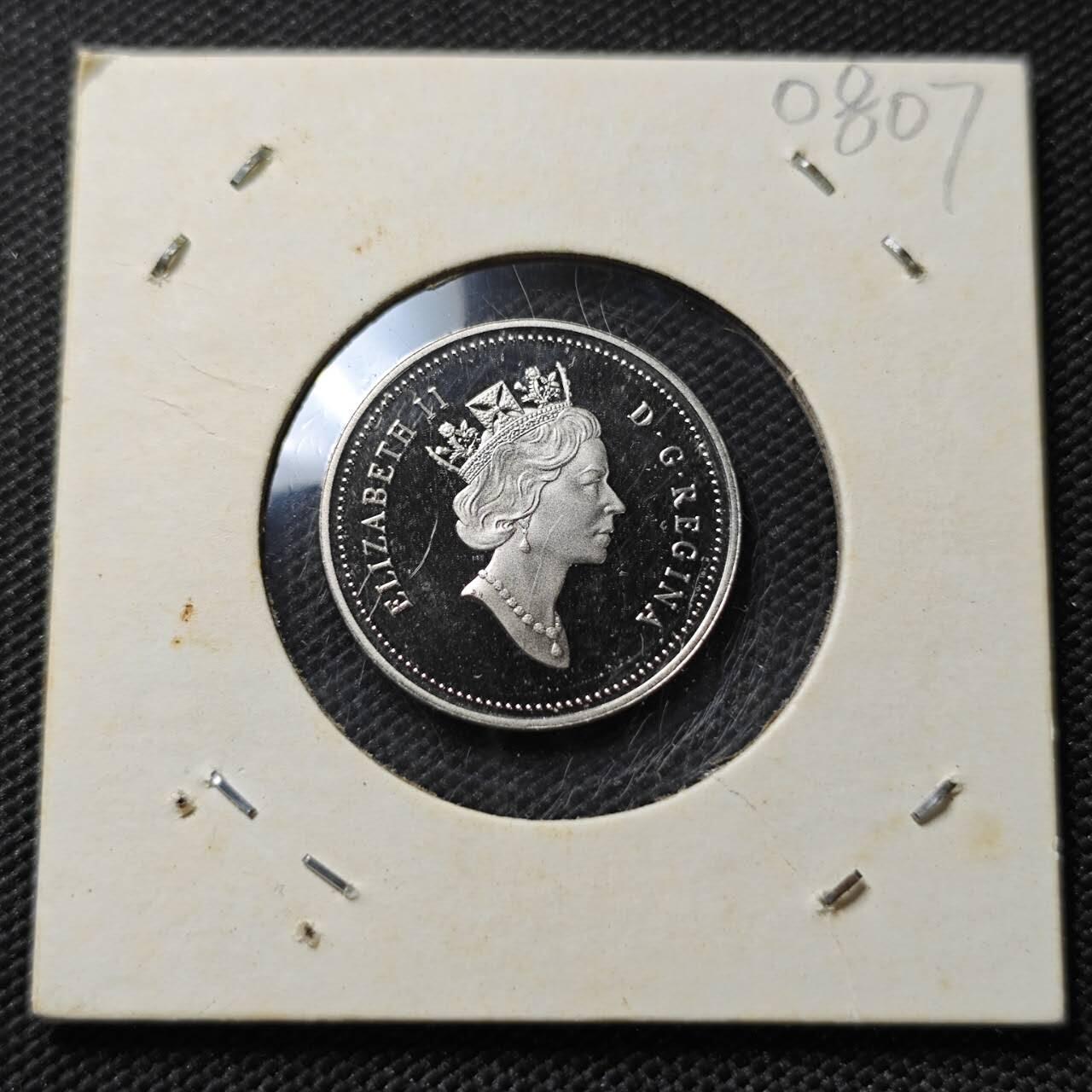 KK钱币收藏小铺  第408期 2月预留时间 周末发货   1991加拿大5分精制