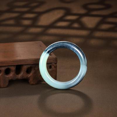 碧月说宝 君子怀瑾·当代和田玉清风专场(六) - 青花戒指