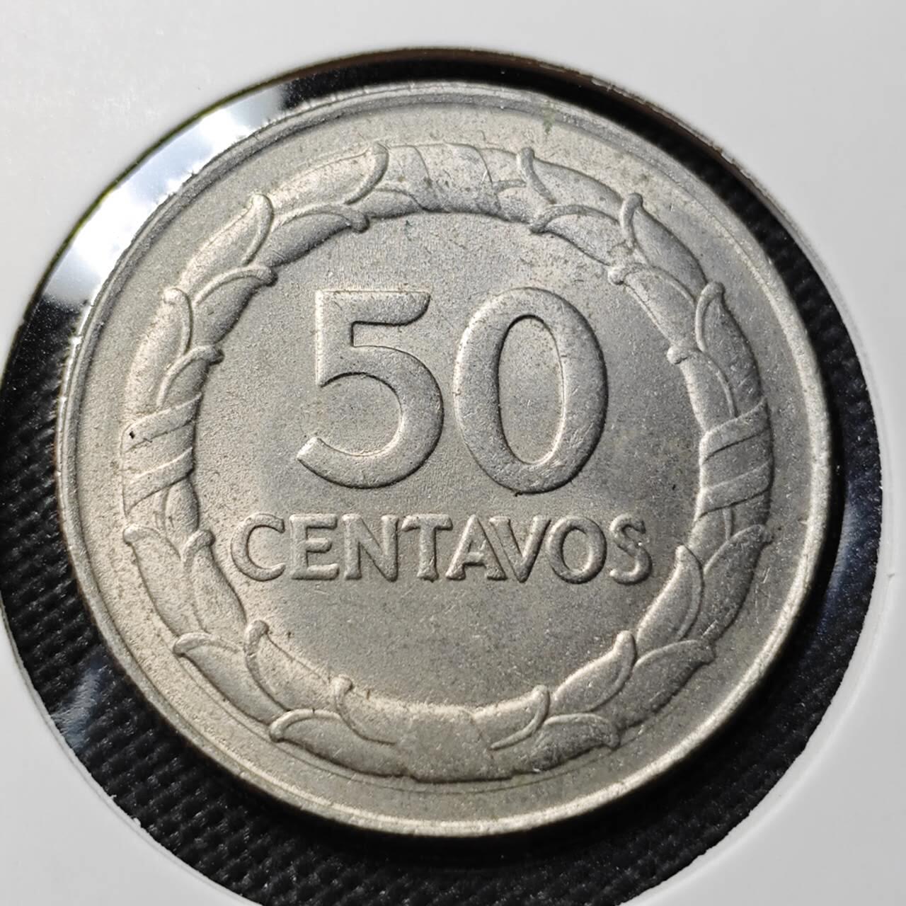 KK钱币收藏小铺  第407期 2月预留时间 周末发货  1968哥伦比亚50分 好品