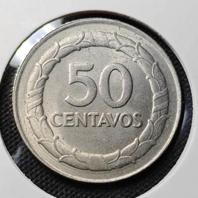 KK钱币收藏小铺  第407期 2月预留时间 周末发货 -  1968哥伦比亚50分 好品