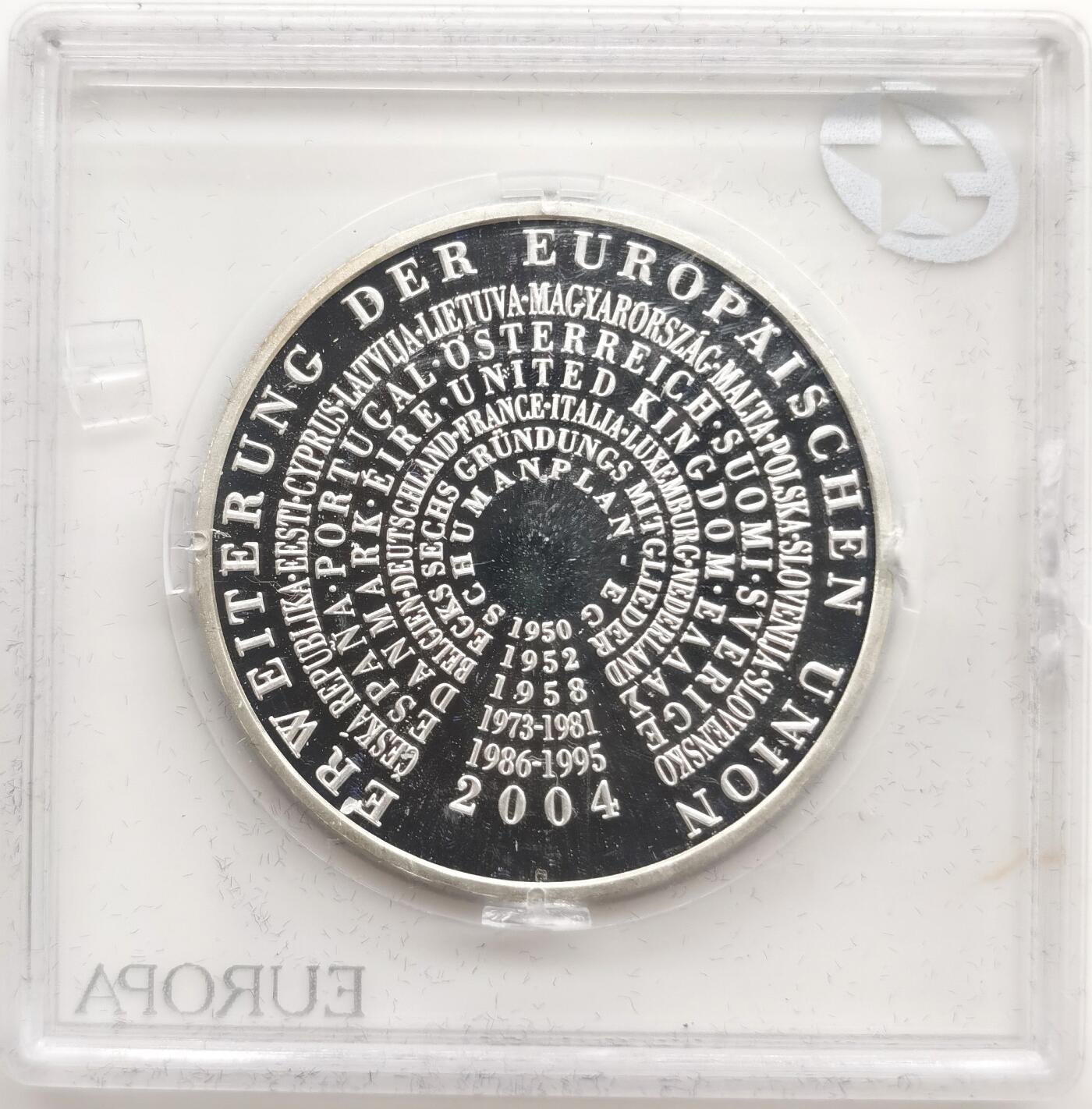 博洋堂世界钱币拍卖第167期（全场包邮） 德国2004年10欧元精制银币 欧盟扩大 18克925银 带盒