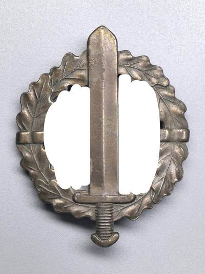 小驴勋章奖章收藏3月28日周六晚六点拍卖（珍爱和平，收藏战争，铭记历史，勿忘国耻，忠党爱国。有偿代拍，送拍规则在简介最后，参拍须阅读规则后再参拍，关系到运费包装发货时效真假辨别等关键信息，拍卖时不再发原图，看大图店主微信码在拍卖店铺介绍里） - 得三SA铜级体能奖章，背打BERG & NOLTE， LÜDENSCHEID厂标（B&NL），磁性金属镀铜章体铜质别杆组合，佩戴品相