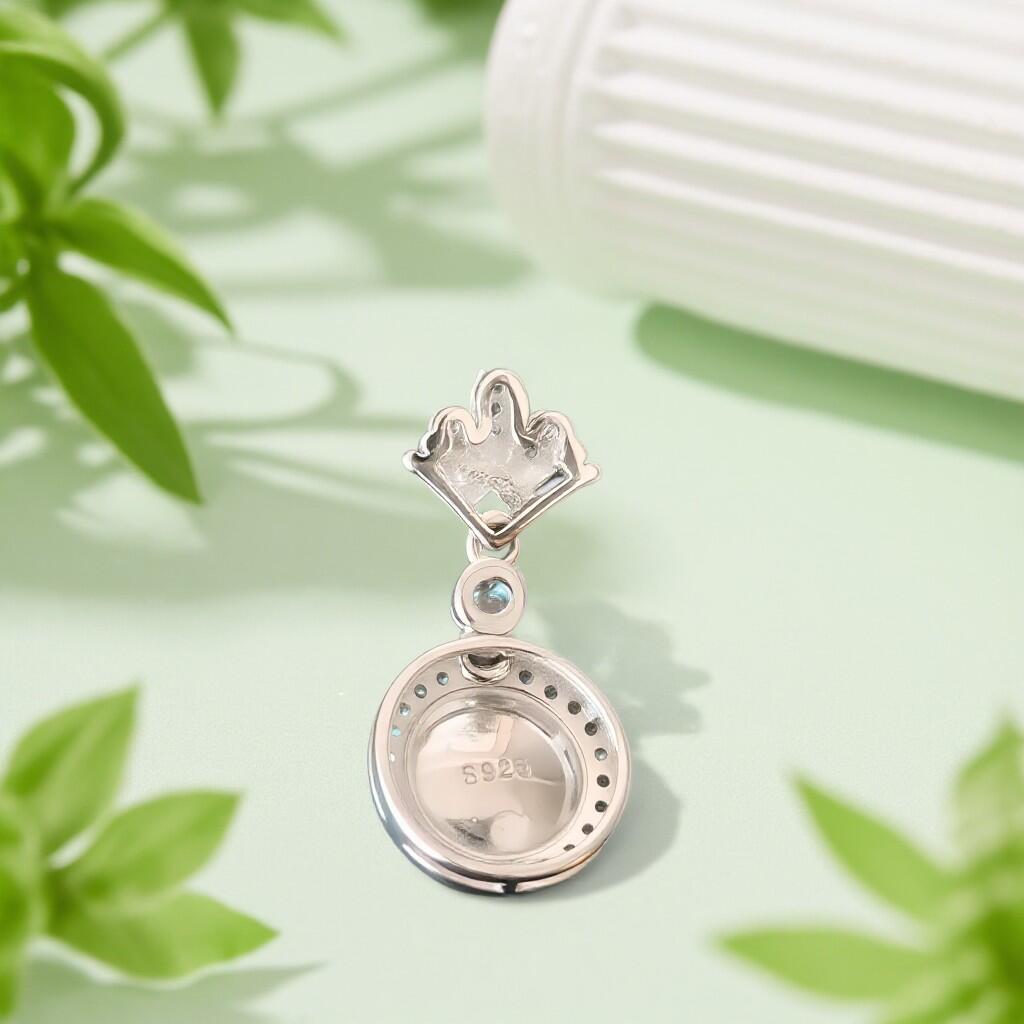 碧月说宝 君子怀瑾·当代和田玉清风专场(六) s925高冰蓝水翡翠吊坠