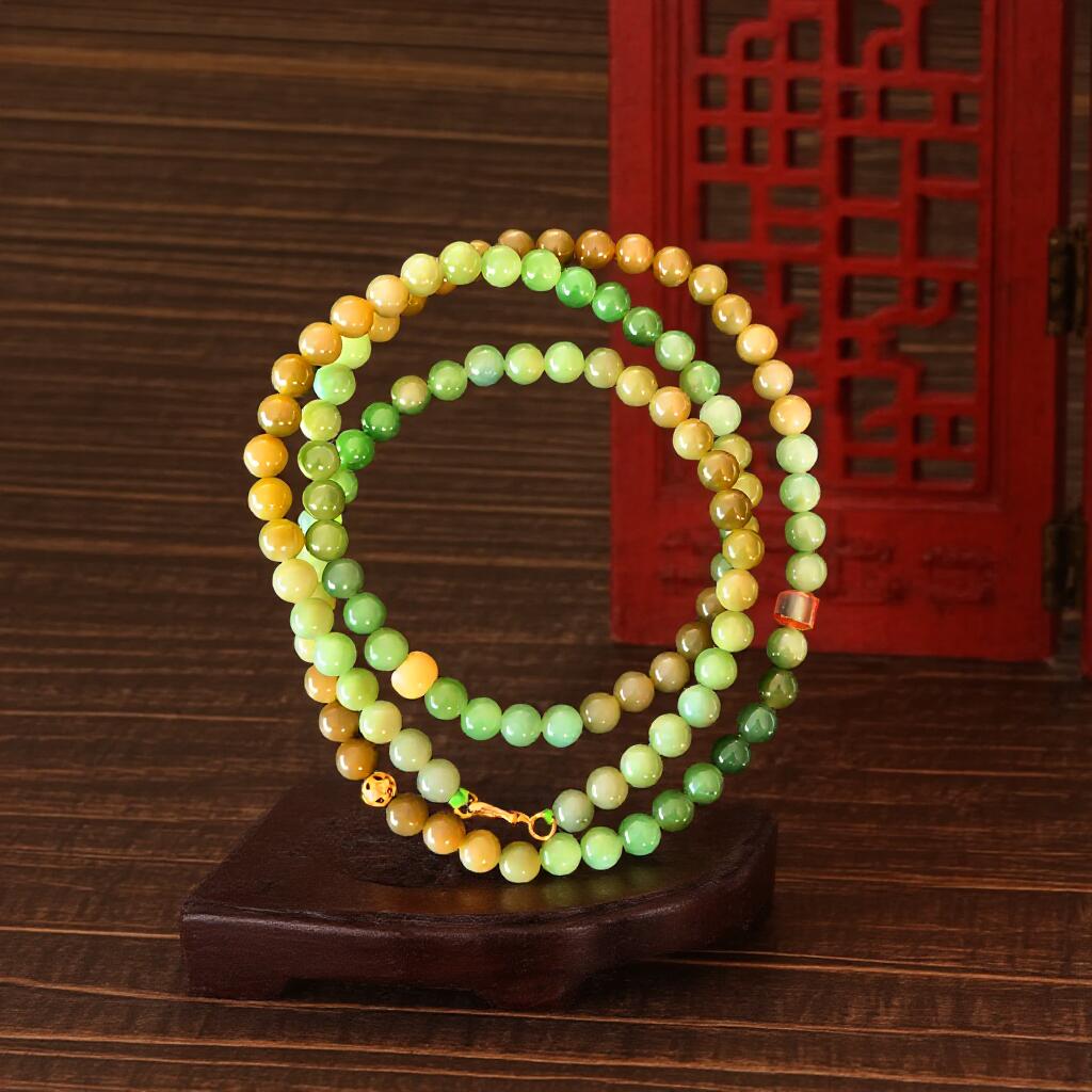 碧月说宝 君子怀瑾·当代和田玉清风专场(六) 碧玉黑羊洞项链