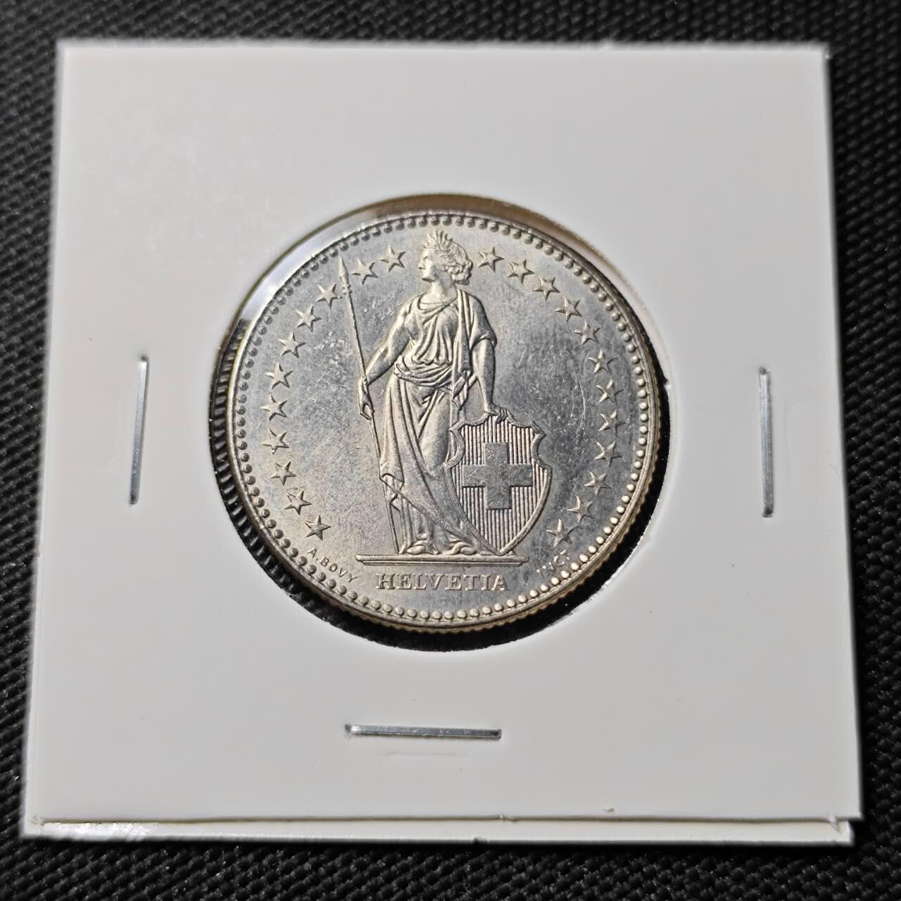 KK钱币收藏小铺   第402期 2月预留时间 周末发货  1989瑞士2法郎 好品