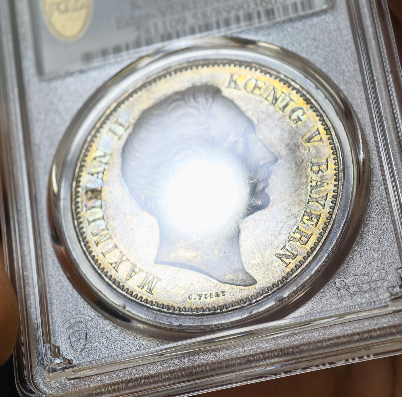 “方寸甄品”甄品场，甄臻铺-世界币章拍卖（第57期，直播拍卖），送拍享返佣金等优惠多多 PCGS-AU58 1854年巴伐利亚马克西米利安二世水晶宫泰勒，相较尺寸独树一帜的路一历史2T 规格回归流通2T的马二历史系列 水晶宫绝对是其中绕不开的品种