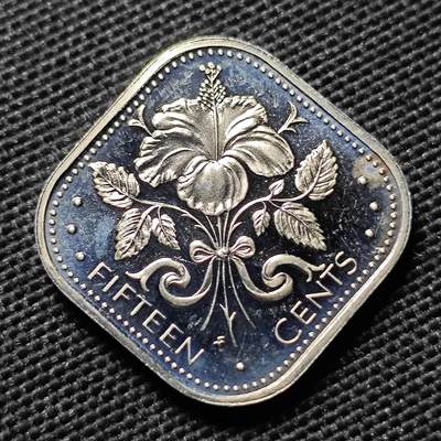 KK钱币收藏小铺  第408期 2月预留时间 周末发货 -   1976巴哈马15分 精制币