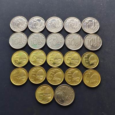 【全场包邮】纯粹捡漏拍514场 - 新加坡2013年建筑版5-10分22枚一组