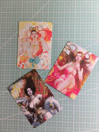 C先生 第25期 零抽层免费代拍  持续收拍品中  需要送拍的老板可以加微私聊 - 【普卡】燎原文化×刷子《神姬传》近景大头卡 3张