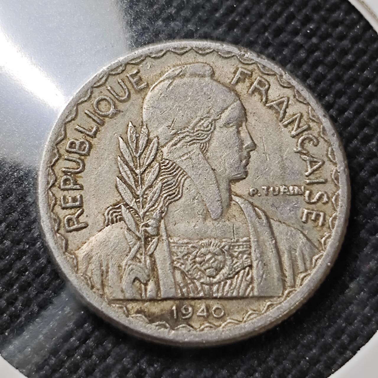 KK钱币收藏小铺  第409期 2月预留时间 周末发货  法属印支10分