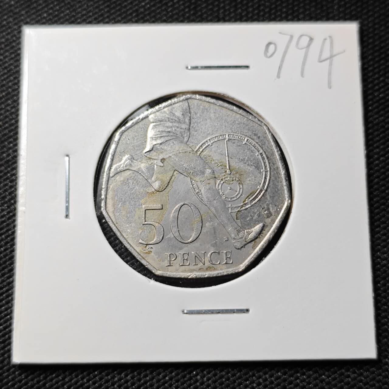 KK钱币收藏小铺  第407期 2月预留时间 周末发货  英国50便士纪念币