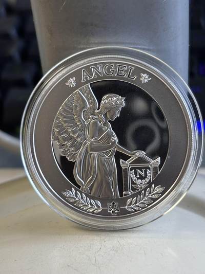 第195期拍卖 - 圣赫勒拿2021年拿破仑天使女神1盎司精制银币，999银，发行1821枚