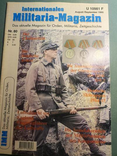 盛世勋华——号角文化勋章邮票专场拍卖第310期 - 德国出版 Militaria-Magazin杂志 1995年8/9月刊总第190期 58页