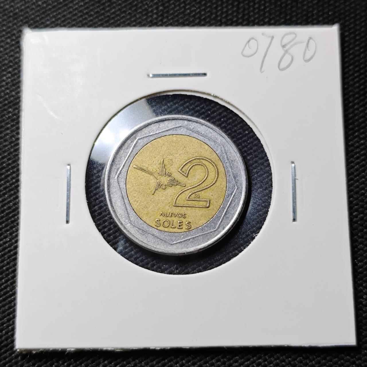 KK钱币收藏小铺  第407期 2月预留时间 周末发货  秘鲁2索尔双色币