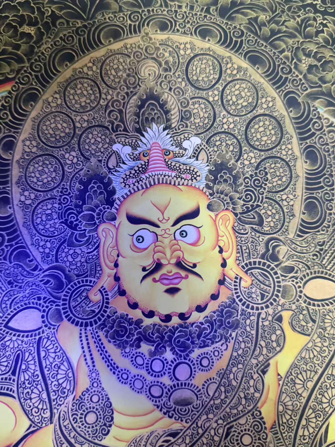 NO.28 好又多金牌大场，每周一站式配齐，方便凑单！（周6晚9点截拍，卖家送拍0抽成！） 【布画】 黑金黄财神 矿石染料添彩 尺寸：54*75cm【珠玉不绝，障厄全消】