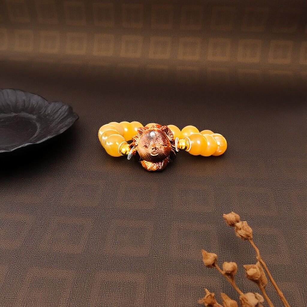 碧月说宝 君子怀瑾·当代和田玉清风专场(五) 沉香和田糖料双圈手串和戒指