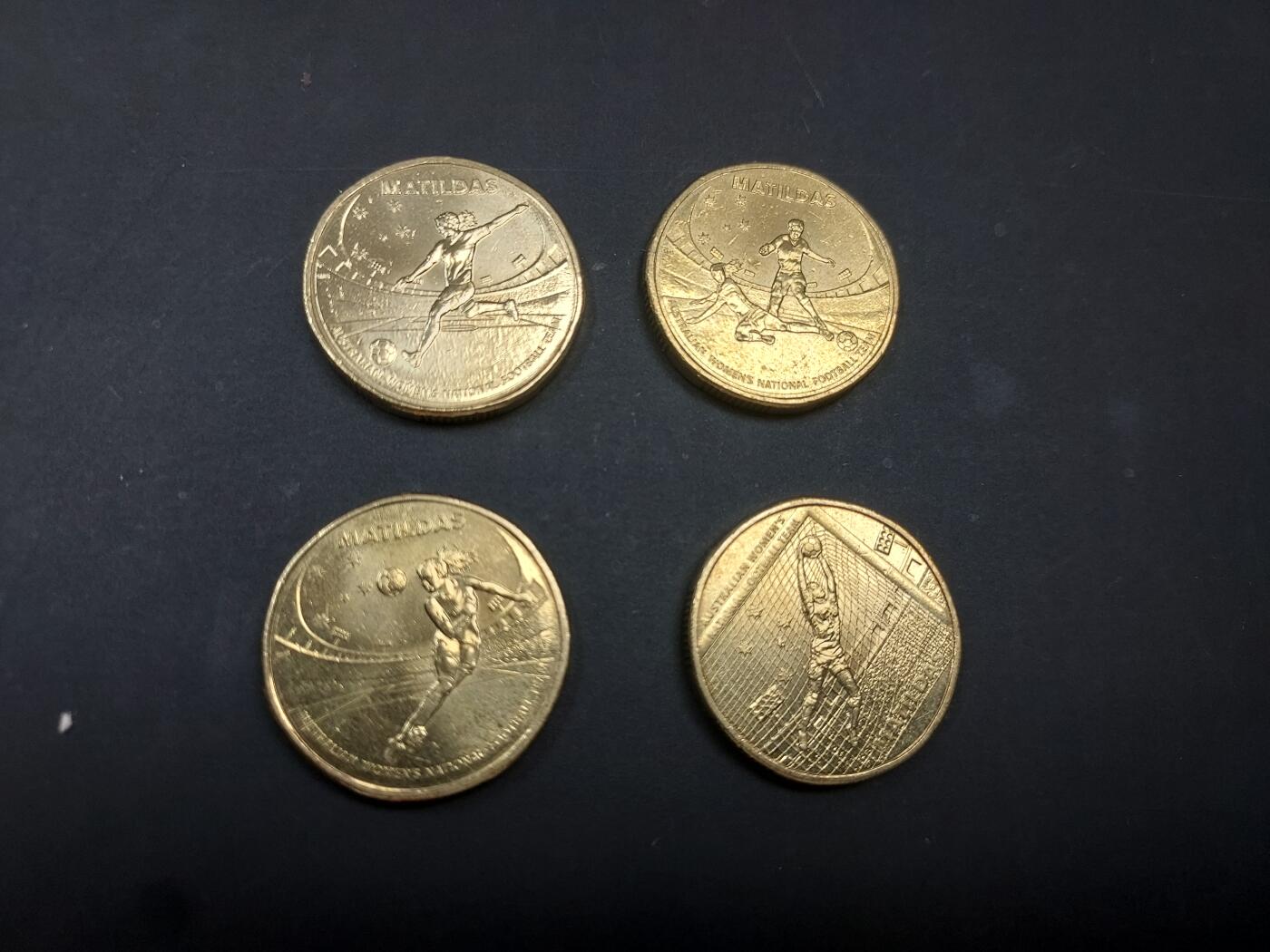 博彦收藏    4月1日 8点 钱币专场 澳洲 女足世界杯 1元硬币4枚